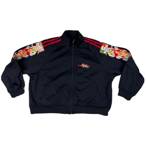 DOUBLET Strangest Comfort Men Black Red Chaos Embroidered Zip Up Track Jacket - 第 1/11 張圖片