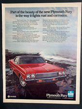 Print Ad Plymouth Fury 1972 Ocean Scene 13 In X 10 In