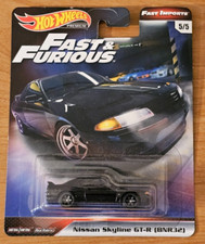 GBW79-4B10 HOT WHEELS FAST & FURIOUS NISSAN SKYLINE R32 GT-R BLACK