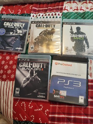 Call Of Duty Bundle Lot of 5 | PS3 | Modern Warfare 2, 3, Advanced, Ghosts Black