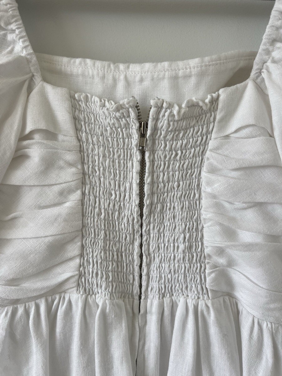 VINTAGE REFORMATION Zula Line White Linen Women's Dress - Size 2 | eBay