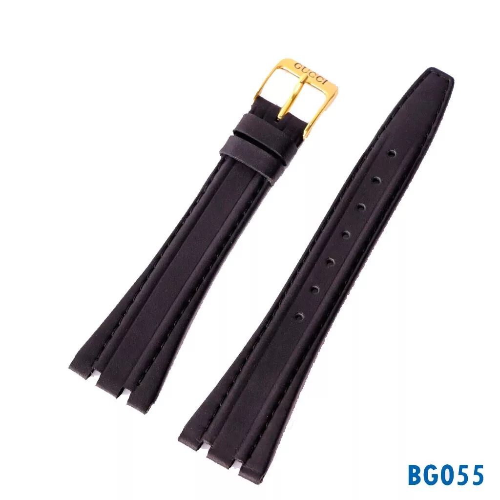 Gucci (9400M) Bracelet Cuir Noir 22MM avec Boucle Gucci 14MM
