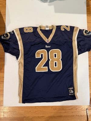 Marshall Faulk St. Louis Rams Helmet Tag RBK Jersey VTG FRESH Size 56! Authentic