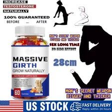 Male Enhancement Gummies Booster  Thicker Last Longer Stronger Bigger 60 Gummy