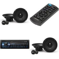 Alpine UTE-73BT Bluetooth Multimedia Receiver, RUE-4360 Remote with 2 DM-6...