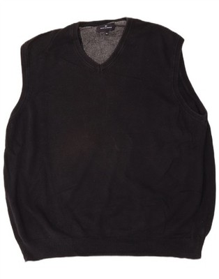 Marks & Spencer Mens Blue Harbour Vest Tank Top 2XL Navy Blue Cotton BM06