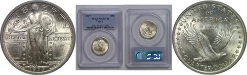1917 T-1  Standing Liberty Quarter   PCGS MS-64 FH