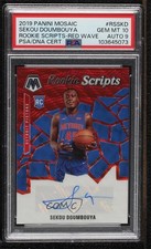 2019-20 Mosaic Rookie Scripts Red Wave Prizm Sekou Doumbouya PSA 10 Auto 1a07