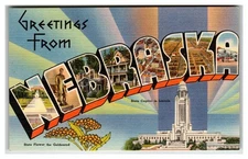 Vintage Linen Nebraska State Capitol Lincoln Postcard Tichnor Bros