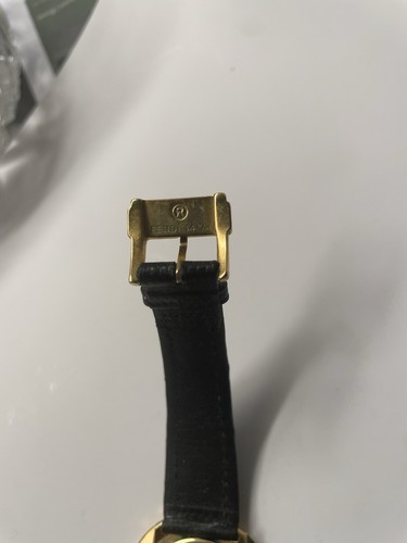 Fendi, Men, Gold Plate, Black Leather Fendi Band, Black Background - Picture 3 of 9