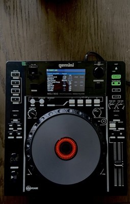 Gemini MDJ-900 Single CD/MP3 DJ Media Player Deck MIDI Black w/ Cable