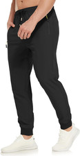 Mens Joggers Lightweight Athletic Hiking Pants Quick Dry Running Track Gym Sweat