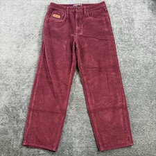 Empyre Relax Pants Men  s Size 30 Red Maroon Corduroy Baggy Skateboarding Y2K