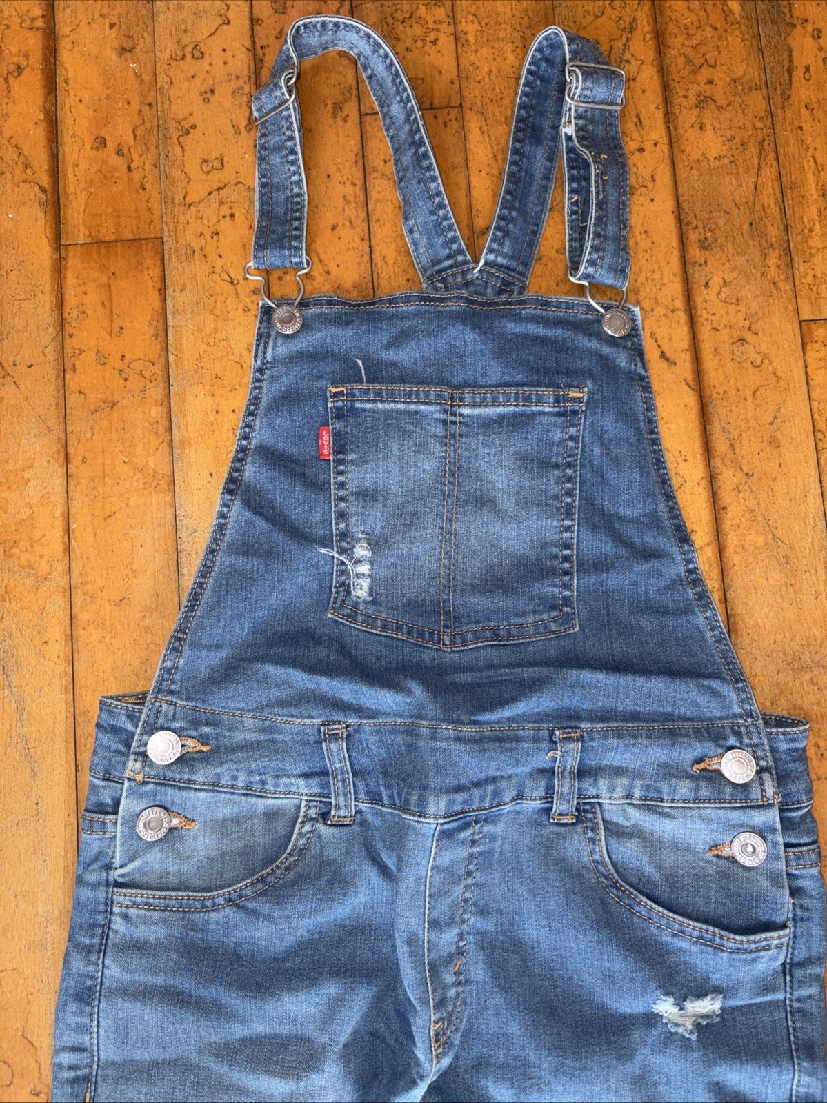 Girls Levi’s Blue Overalls Size 14 thumbnail 3