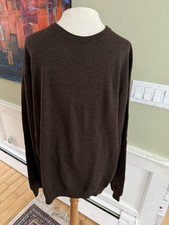 J.crew Men  s Merino Crew Neck Sweater Sz XXL Brown Wool Under