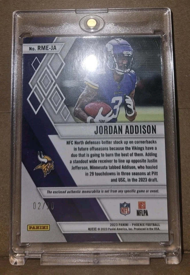 2023 Phoenix Jordan Addison Nike Tag Patch /10 - Image 2 of 2