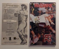 Vintage Mark McGwire 1998 Images 24K Gold Signature 62 Home Runs With COA.