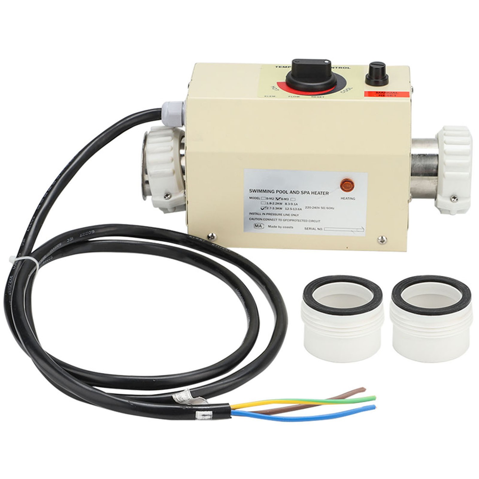 Mini termostato calentador de agua 3KW para piscina masaje bañera SPA bañoEU