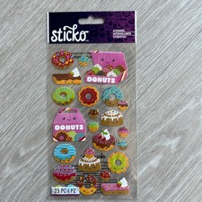 Donut Characters Sticker Sheet Sticko Scrapbooking Journaling