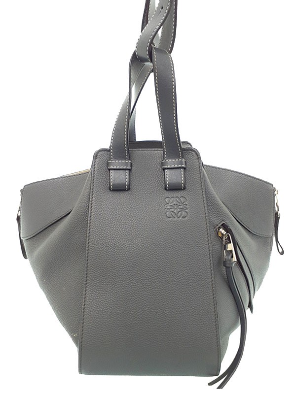 Loewe Hammock Leather Ivory Shoulder Bag Women's #TB3234
