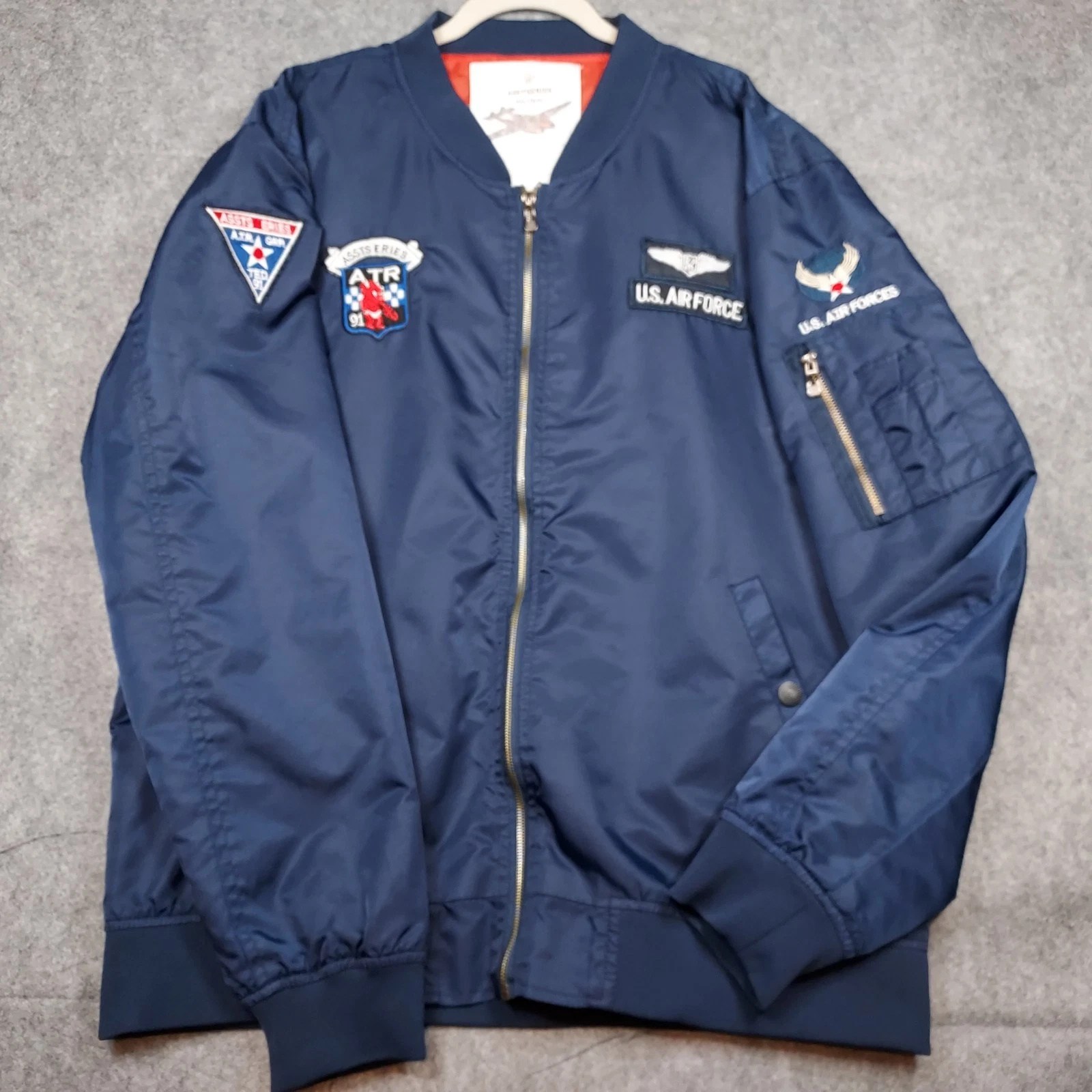 ASSTSERIES MILITARE Bomber Jacket 2XL US Air Force MA-1 Patches Grant Heights - product detail image 1