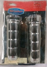 Kuryakyn 6240 Chrome ISO Grips for Honda & Suzuki Motorcycles with 1" Bars
