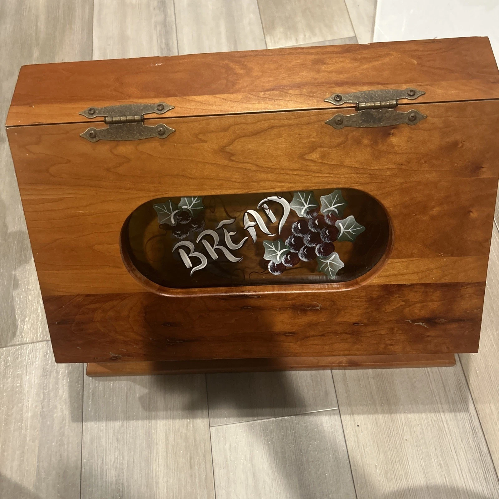 Vintage Wooden Bread Box Farmhouse Style