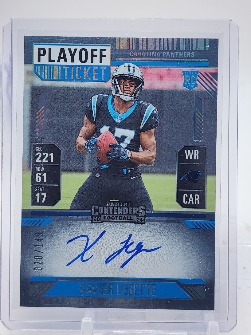 XAVIER LEGETTE 2024 CONTENDERS ROOKIE PLAYOFF TICKET RC AUTO /149 Q5333
