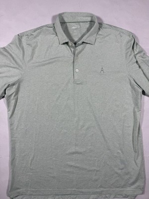 Johnnie-O Performance Polo Men s XL Green Stripe Golf Shirt  A  Logo 