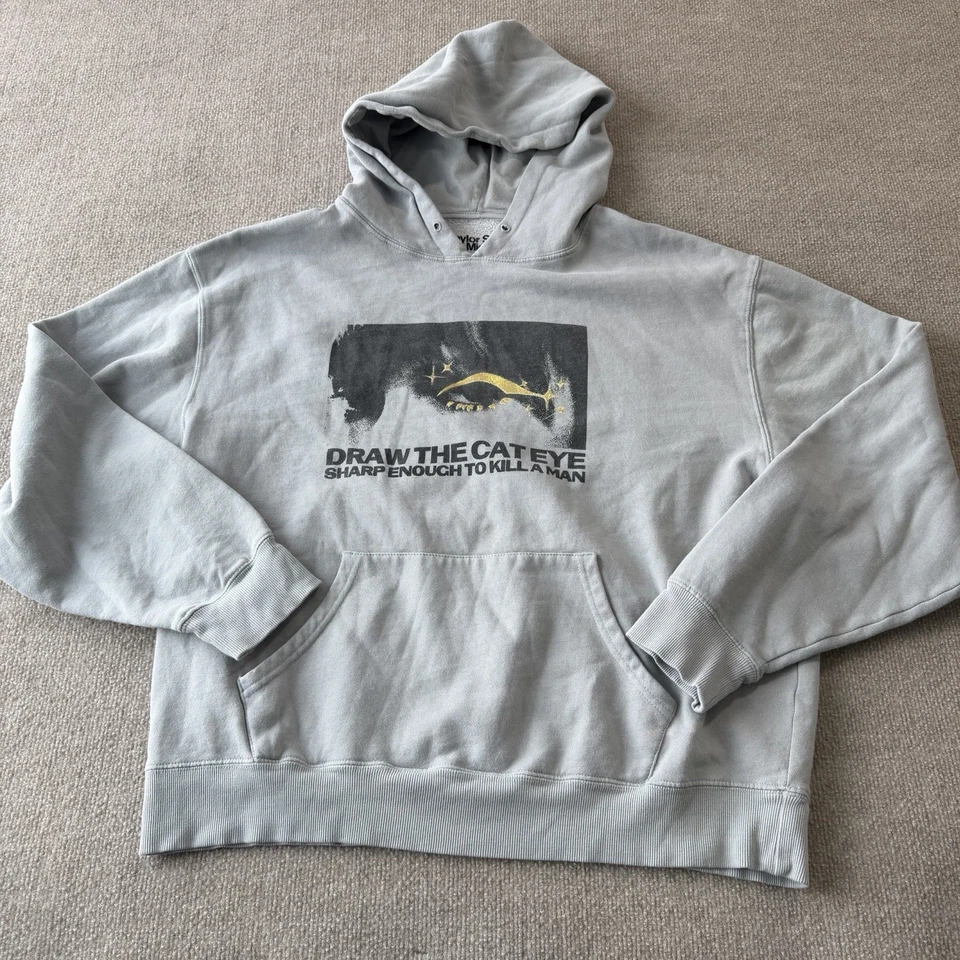 Sudadera con Capucha Taylor Swift Midnights Dibuja el Ojo de Gato Gris Adulto Grande Foto 2 de 4