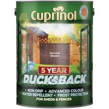 Cuprinol Ducksback 5 Year Waterproof for Sheds & Fences Harvest Brown 5L