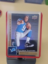 Upper Deck First Edition 2009 Rookie Matthew Stafford #180 Rookie NFL Card. rookie card picture