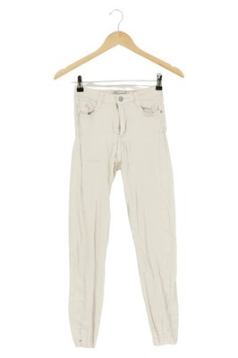 032C Damen Jeans Skinny Fit Hose Beige Gr. M Casual