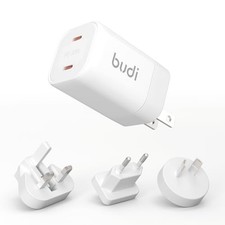 33W Universal Travel Charger 2 USB C Fast Charging Worldwide Plug Adapter