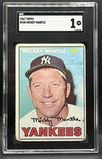 1967 Topps #150 Mickey Mantle SGC 1 PR