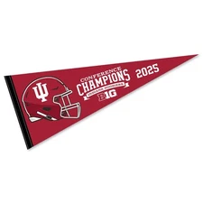 Indiana Hoosiers 12 in X 30 in 2025 Big 10 Champions College Pennant