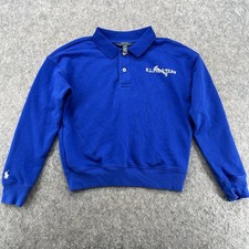 Polo Ralph Lauren Collared Sweatshirt Youth Girls Blue L 12-14
