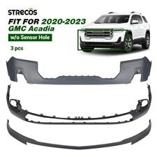 Front Bumper Cover Assembly Kit Set For 2020-2023 GMC Acadia w/ Air Deflector