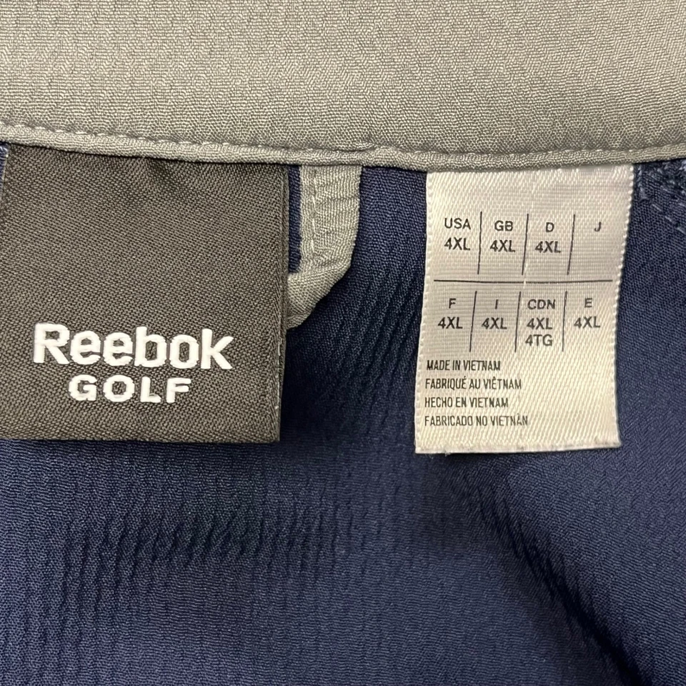 REEBOK Golf Blue Pullover Wind Jacket Mens Sz 4XL Half Zip Long Sleeve - Image 3 of 4