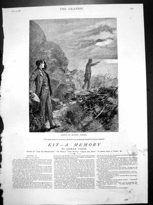 Old Kit ? A Memory Drawn Arthur Hopkins Speaker Pointed Mark Looked 1882 19th