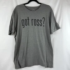 Pine Needles Mid Pines Golf Course "Got Ross ?" Logo Mens T Shirt Large Grey