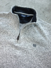 Chaps Sweater Men's XL Mock Neck 1/4 Zip Long Sleeve Gray Stretch RN 162088
