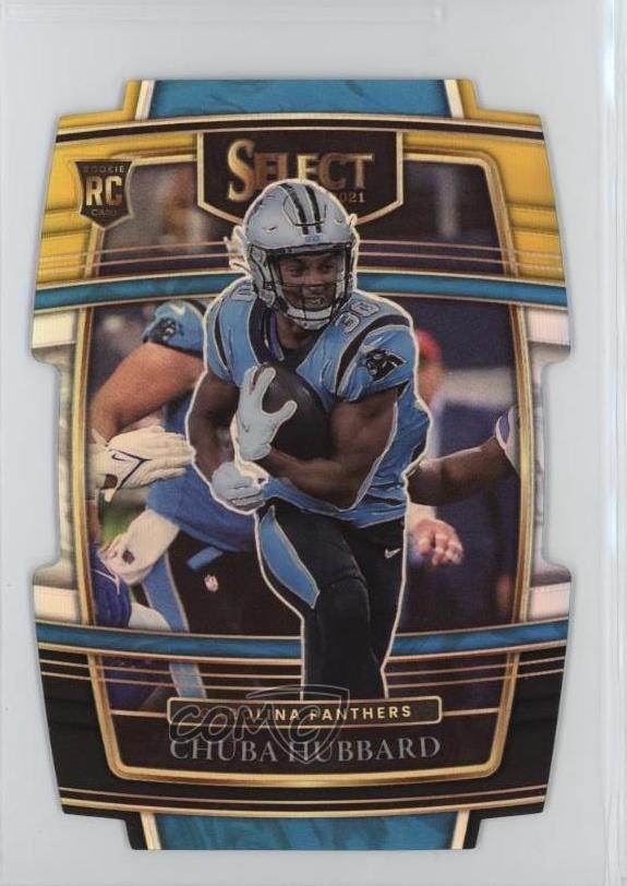 2021 Select Concourse Black & Gold Prizm Die-Cut Chuba Hubbard Rookie RC 1d9f