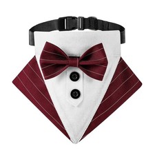 Dog Bowtie Bandana Adjustable Formal Tuxedo Collar Boy Pet Wedding Costume