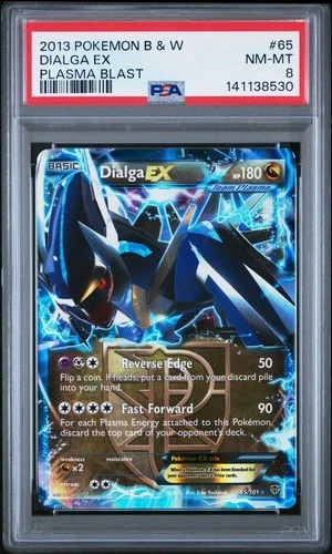 PSA 8 NM-MT 2013 Pokemon Black & White B&W Dialga EX 65/101 Plasma Blast