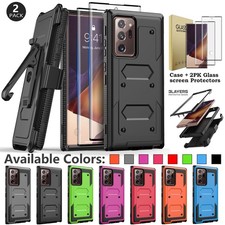 For Galaxy Note 20 Ultra Case Screen Protector Built-in Belt Clip Heavy Duty