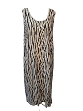Ava & Viv Rayon Hi Lo Sleeveless Leaf Print Dress Size X