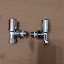  Portland Angled 15mm Chrome Finish Radiator Valves
