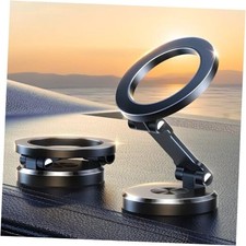 Fits MagSafe Car Mount, All-Metal Magnetic Phone Holder for Car with Black