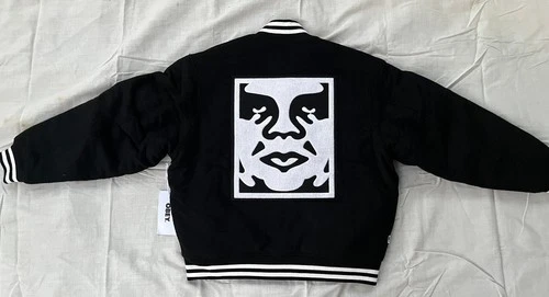 OBEY Shepard Fairey AUTHENTIC 2024 PREMIUM LEAGUE ICON VARSITY BOMBER JACKET NWT image 4